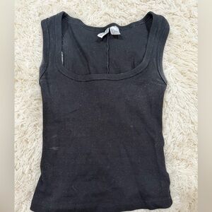 H&M Black Ribbed Tank Top